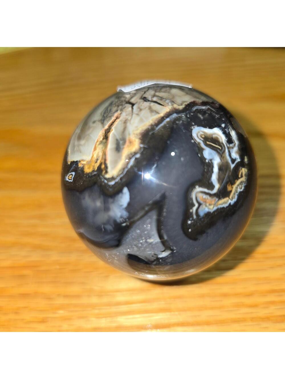 570 Volcano Agate Sphere - UV Reactive